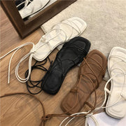 flat retro lace-up sandals - MRSLM