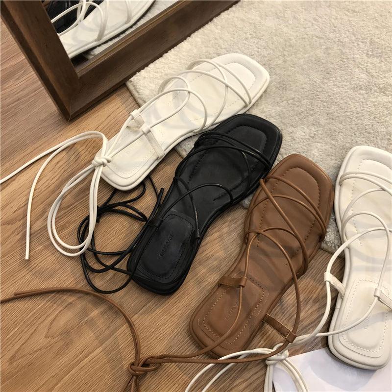 flat retro lace-up sandals - MRSLM