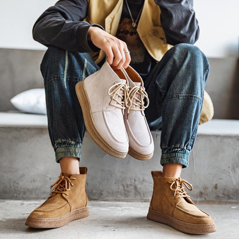 Men's retro suede tooling boots - MRSLM