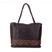 retro lychee leather shoulder bag, view 7 - MRSLM