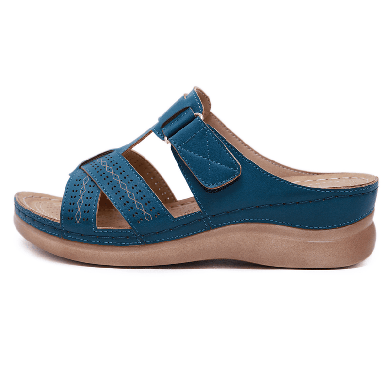 Vintage wedge comfortable slippers, view 2 - MRSLM