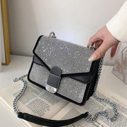 diamond chain small square shoulder bag, view 6 - MRSLM
