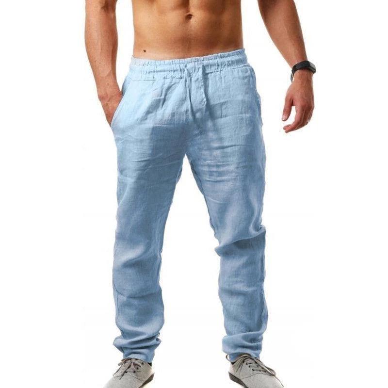 linen loose casual trousers, view 3 - MRSLM