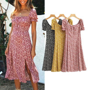printed waist split dress - MRSLM