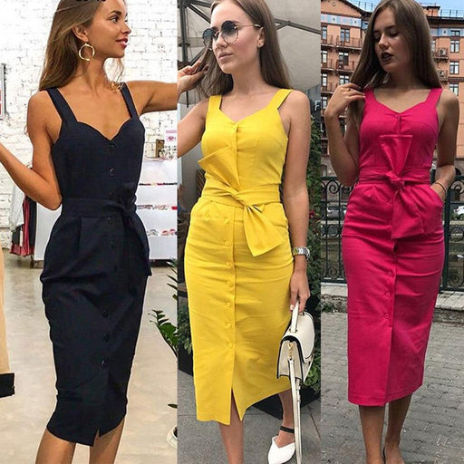 sleeveless slim dress - MRSLM