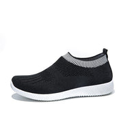 Women's light flying knit sock shoes, view 3 - MRSLM