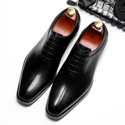 Men's pointed toe leather shoes, view 5 - MRSLM