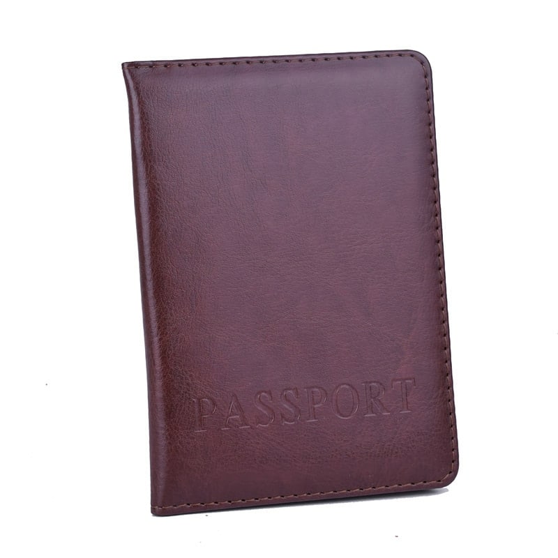 faux leather passport cover, view 5 - MRSLM