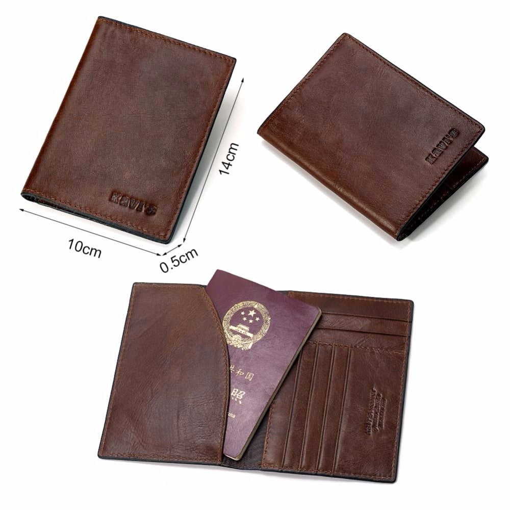 Genuine Leather Business Travel Passport Cover