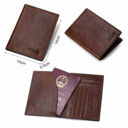 genuine leather business travel passport cover, view 10 - MRSLM