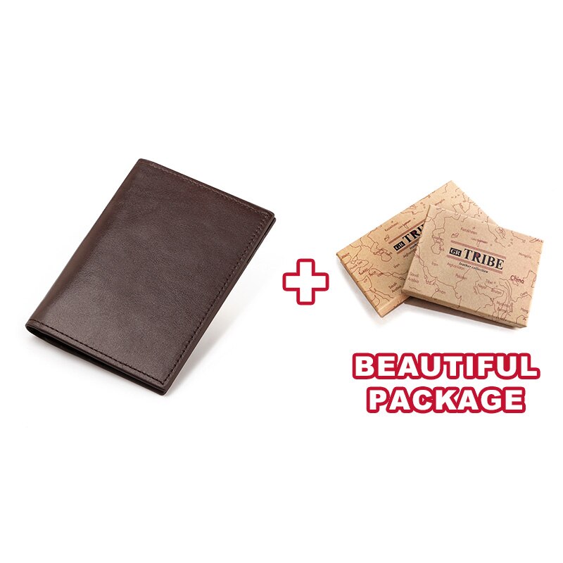 genuine leather business travel passport cover, view 5 - MRSLM