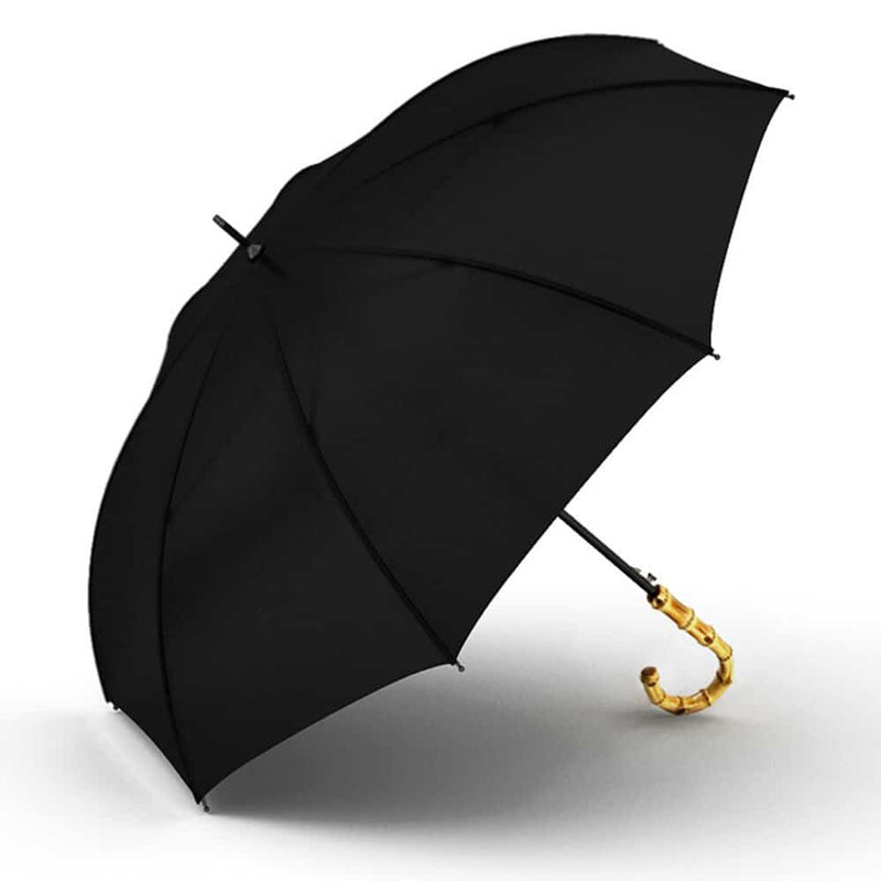 Bamboo long handle umbrella, view 8 - MRSLM