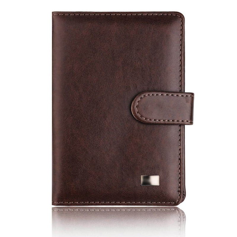 men's faux leather passport cover, view 2 - MRSLM
