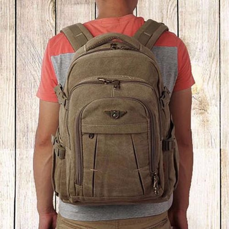 men's canvas backpack, view 5 - MRSLM