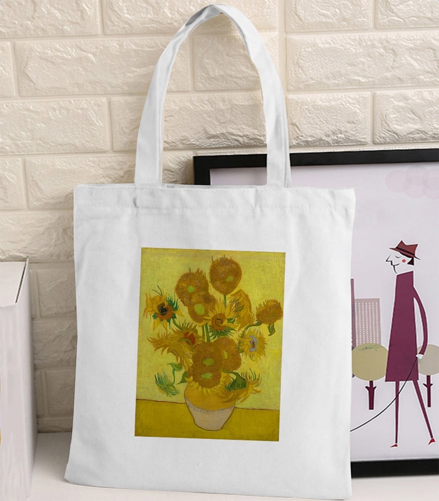 Van Gogh Print Canvas Tote Bag