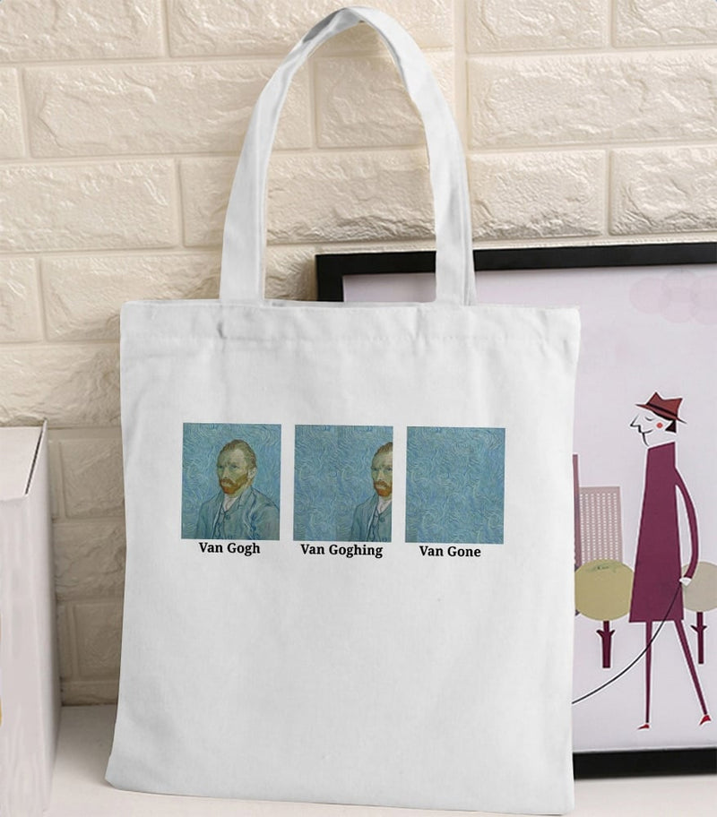 Van Gogh print canvas tote bag, view 5 - MRSLM