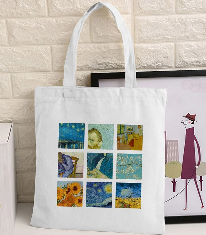 Van Gogh print canvas tote bag, view 13 - MRSLM