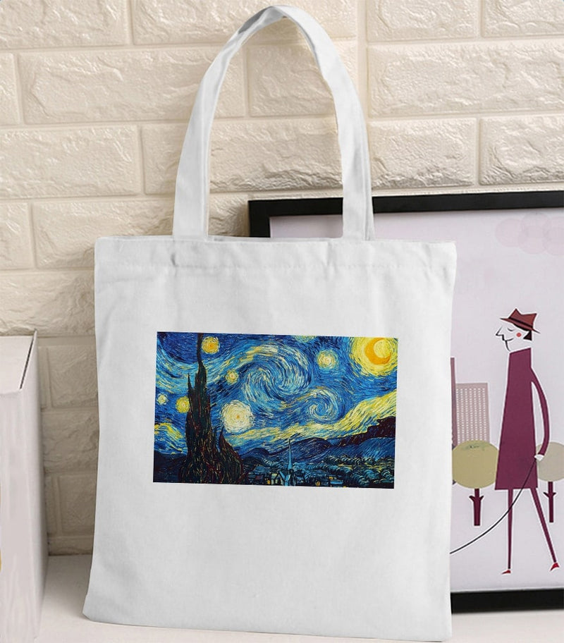 Van Gogh print canvas tote bag, view 23 - MRSLM