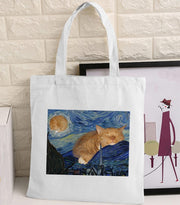 Van Gogh print canvas tote bag, view 25 - MRSLM