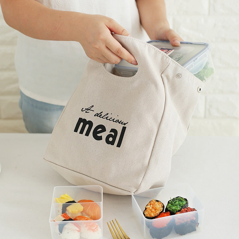 portable canvas lunch bag, view 22 - MRSLM