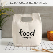 portable canvas lunch bag, view 2 - MRSLM