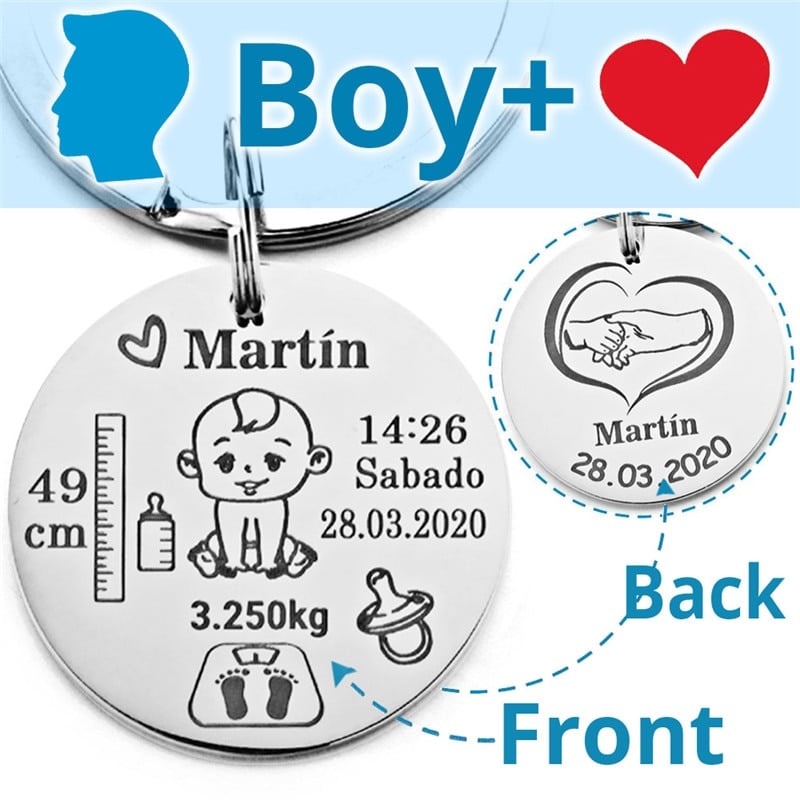 Personalized baby keychain, view 3 - MRSLM