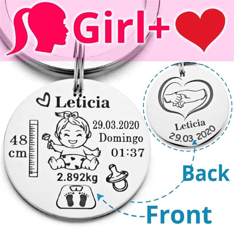 Personalized baby keychain, view 4 - MRSLM