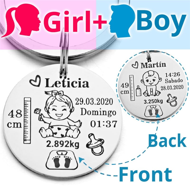 Personalized baby keychain, view 5 - MRSLM