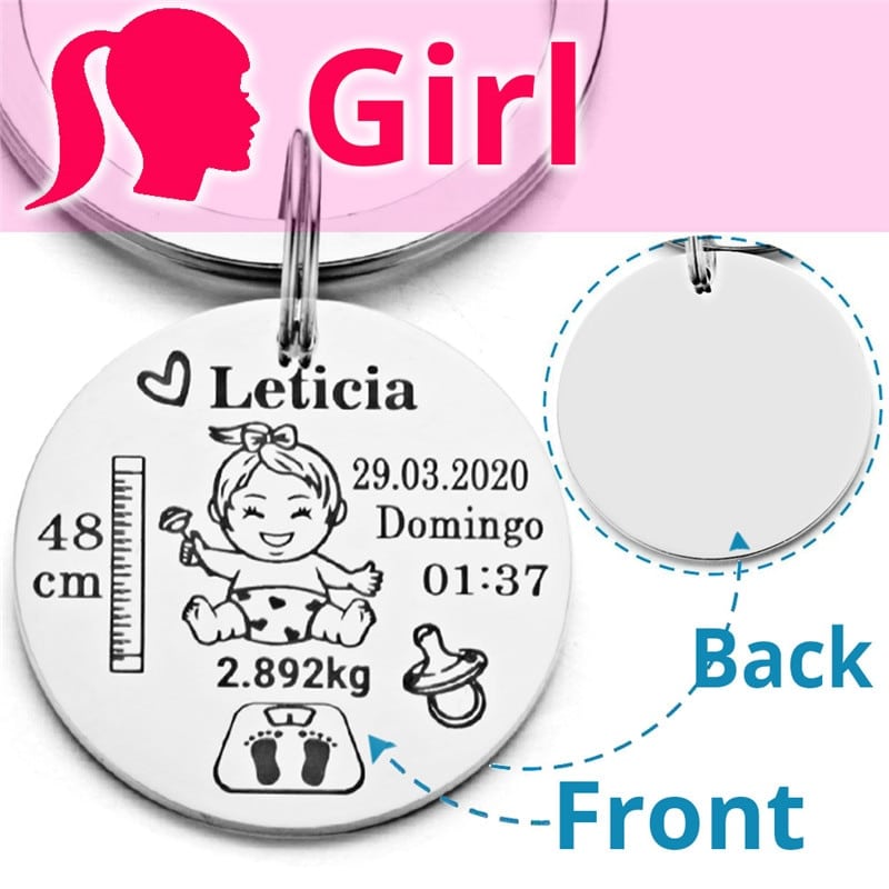 Personalized baby keychain, view 6 - MRSLM