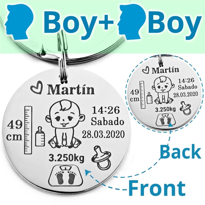 Personalized baby keychain, view 7 - MRSLM