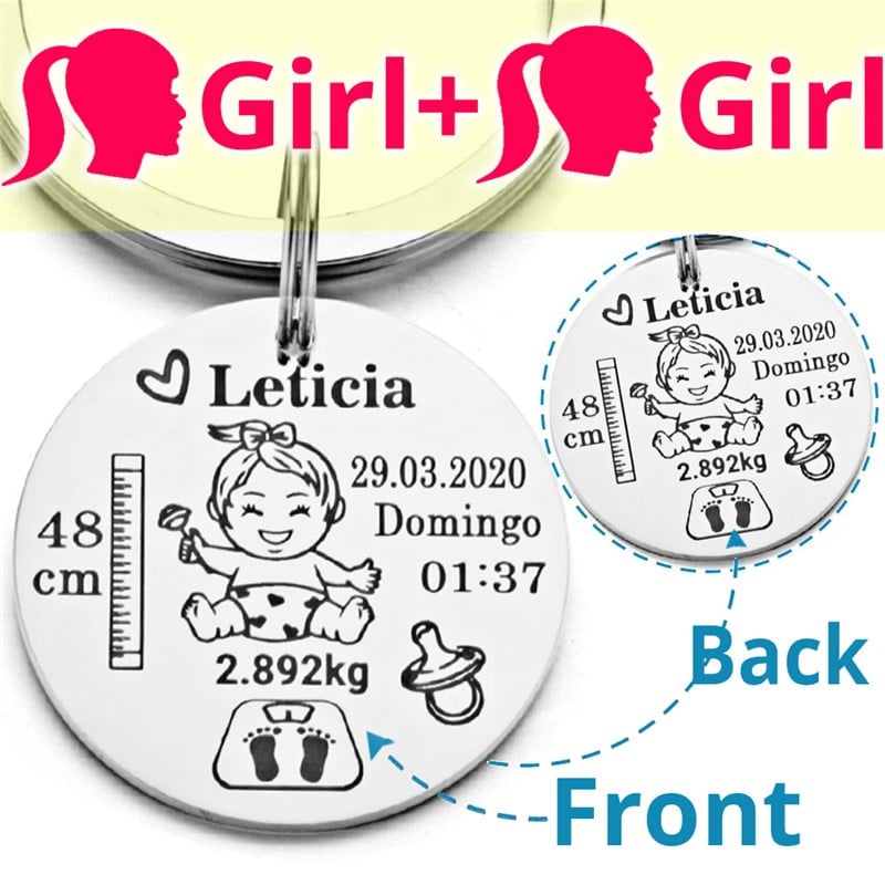 Personalized baby keychain, view 8 - MRSLM