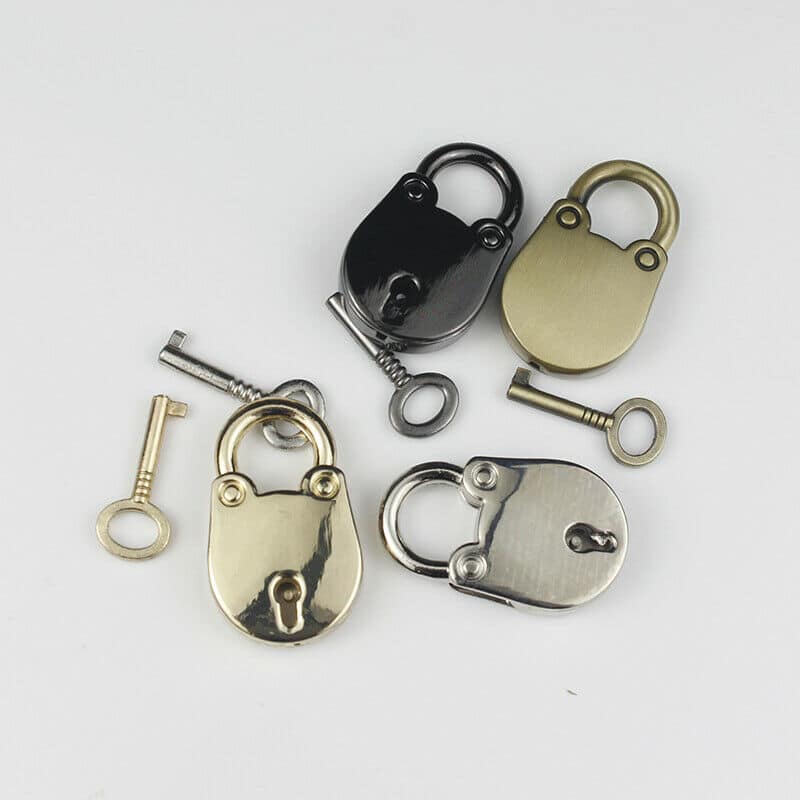 mini metal padlock with key, view 8 - MRSLM