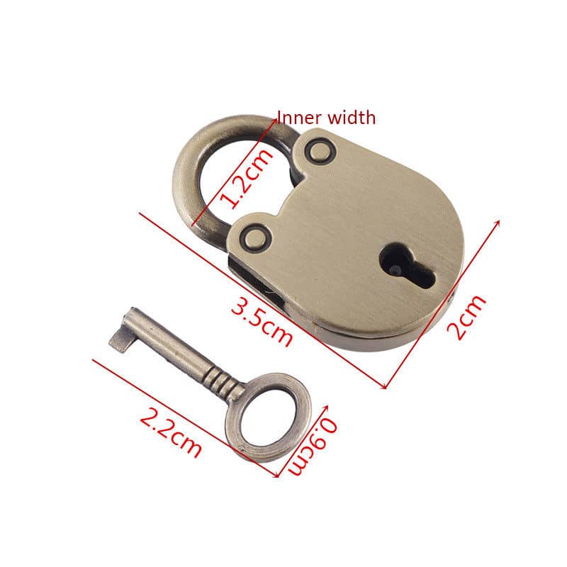 mini metal padlock with key, view 9 - MRSLM