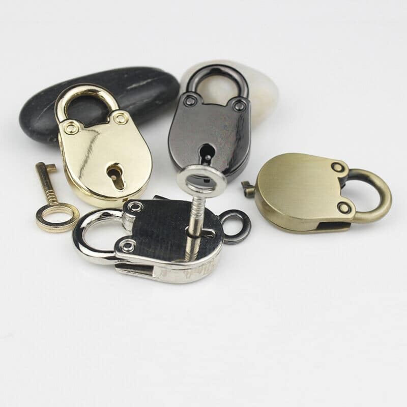 mini metal padlock with key, view 6 - MRSLM