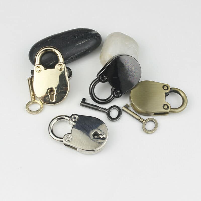 mini metal padlock with key, view 7 - MRSLM