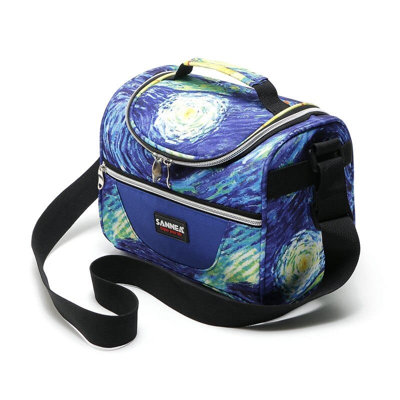 portable shoulder lunch bag, view 3 - MRSLM