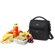 Black insulated lunch bag, view 2 - MRSLM