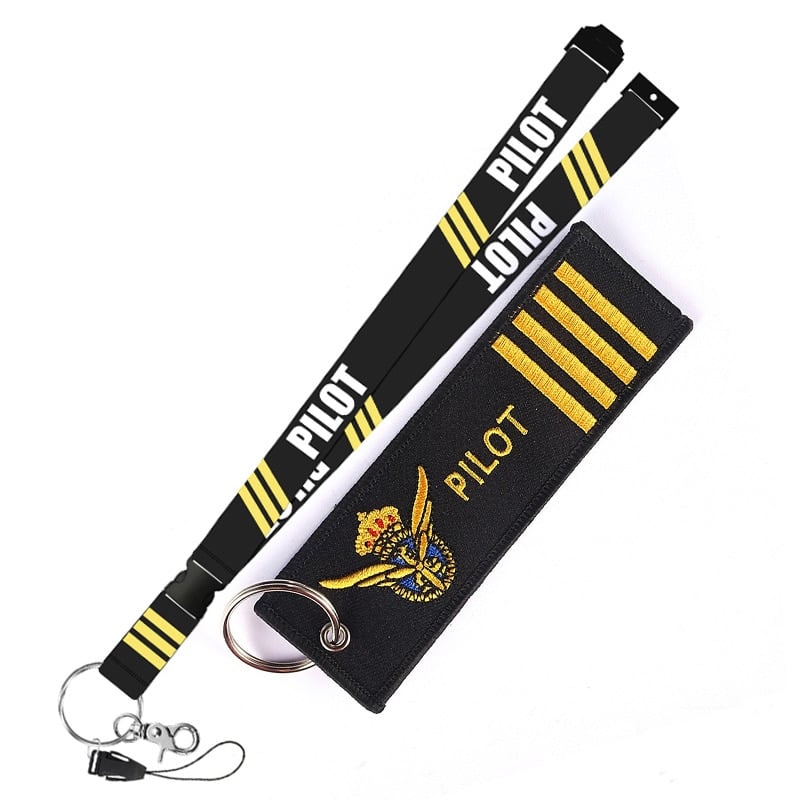 pilot-theme cloth lanyard, view 14 - MRSLM