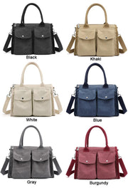 casual canvas crossbody hobo bag - MRSLM