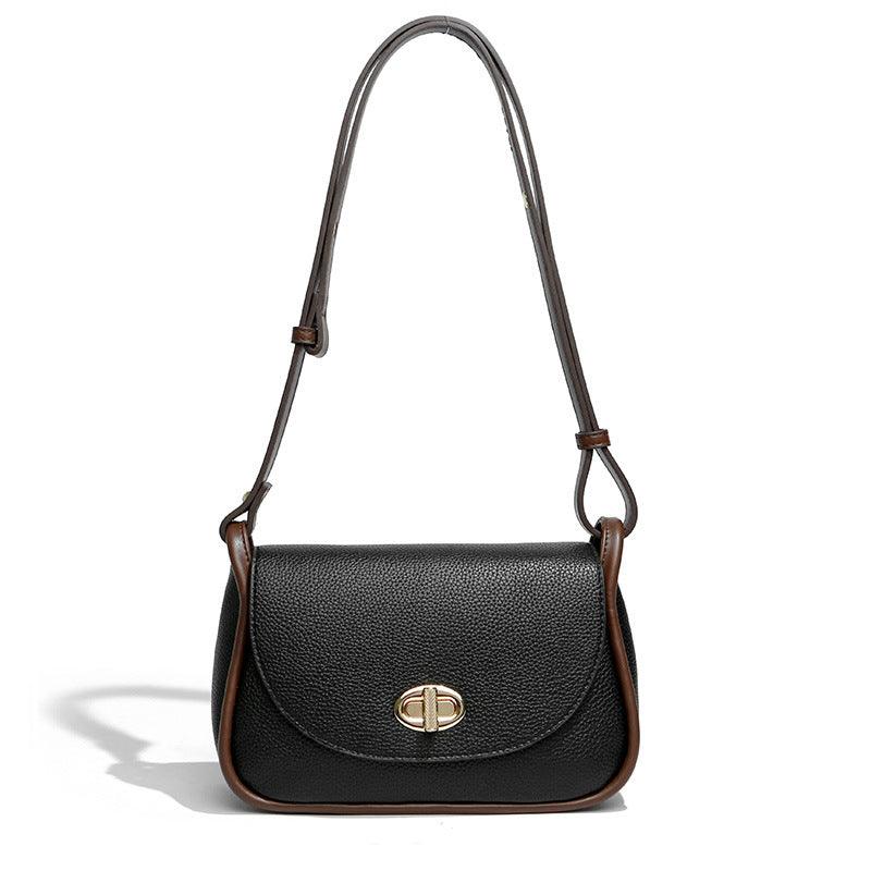 crossbody half round lock flap bag, view 10 - MRSLM