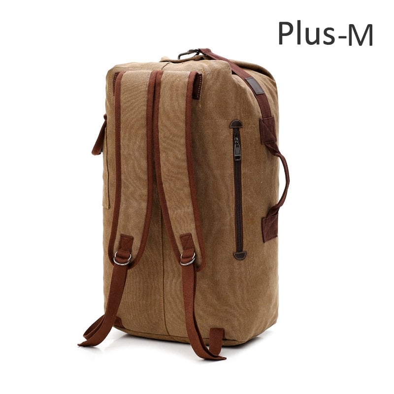 canvas travel backpack, view 2 - MRSLM