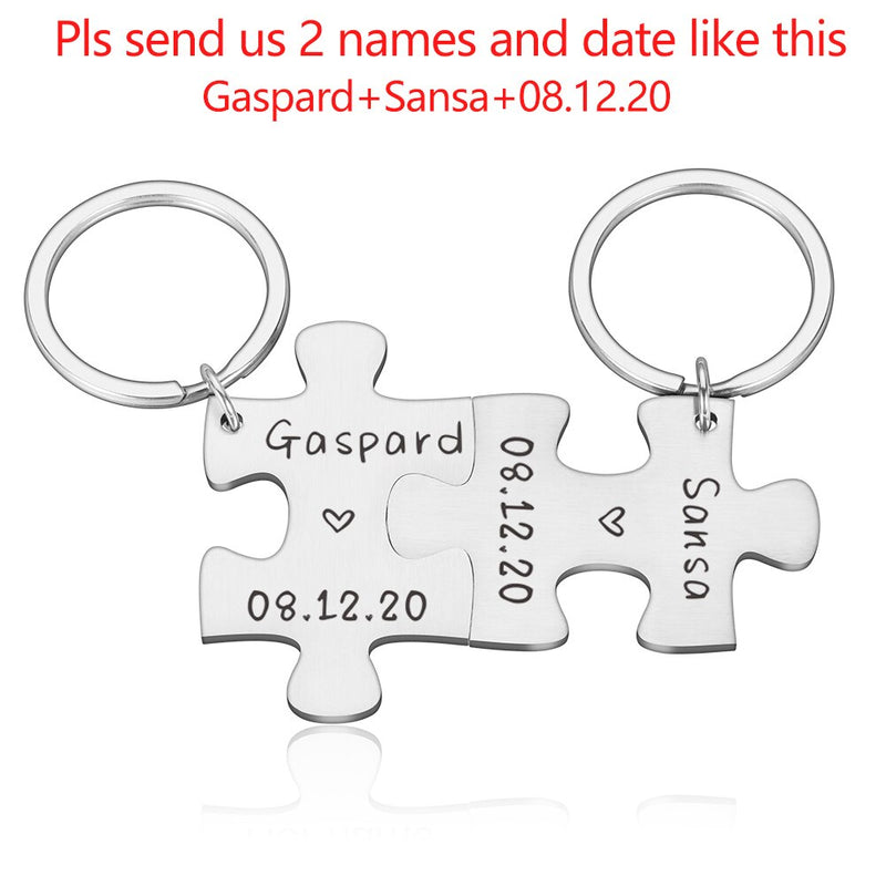Couples keychain gift set, view 3 - MRSLM