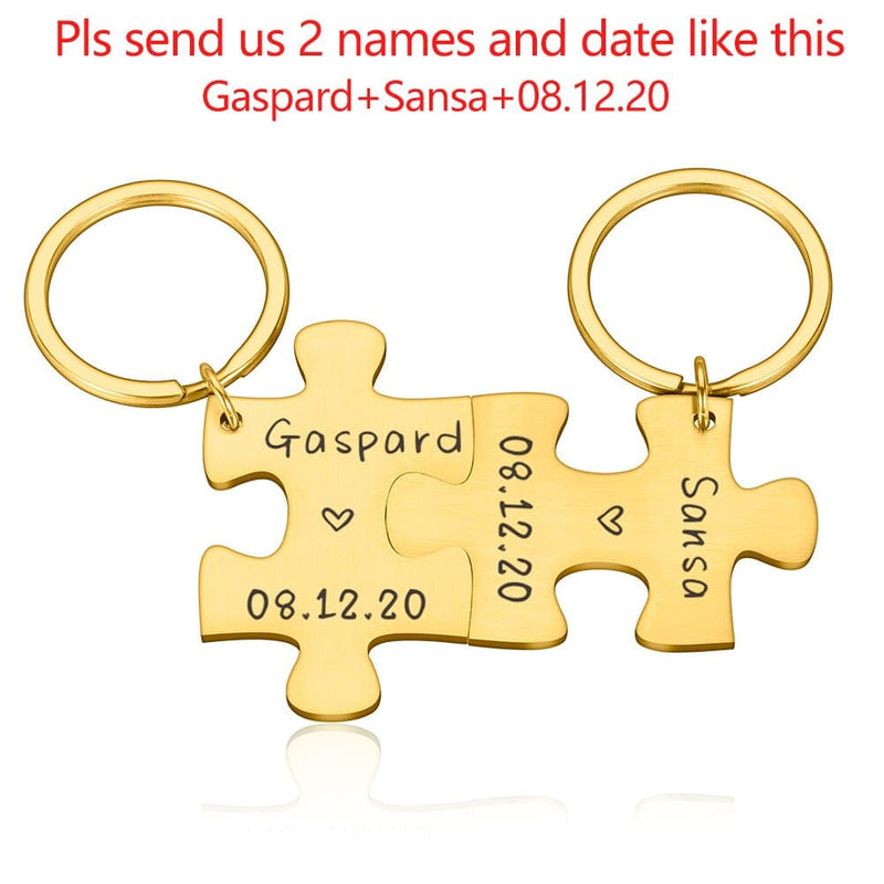 Couples keychain gift set, view 4 - MRSLM