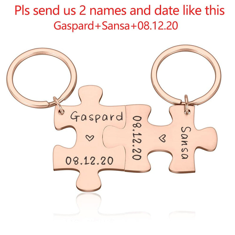 Couples keychain gift set, view 6 - MRSLM