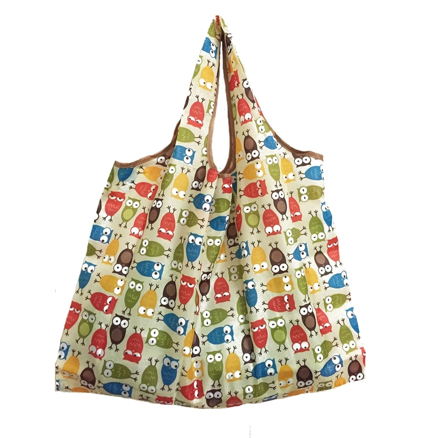 Large Folding Patterned Shopping Bag