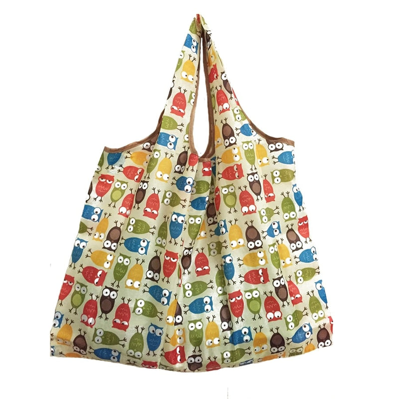 large folding patterned shopping bag, view 5 - MRSLM