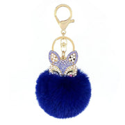 fox fur ball keychain, view 5 - MRSLM
