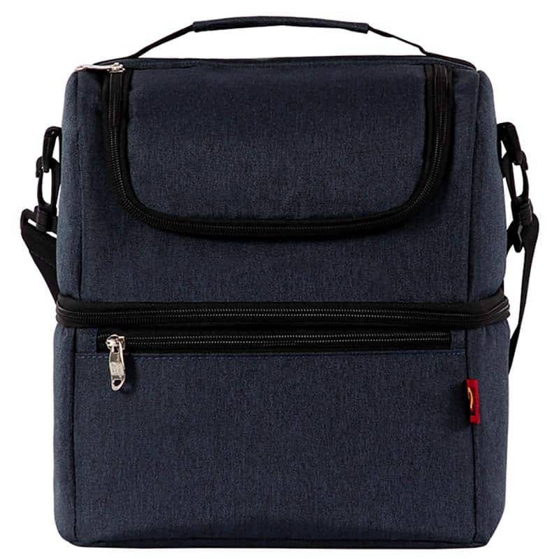 2-Compartment Insulated Shoulder Lunch Bag