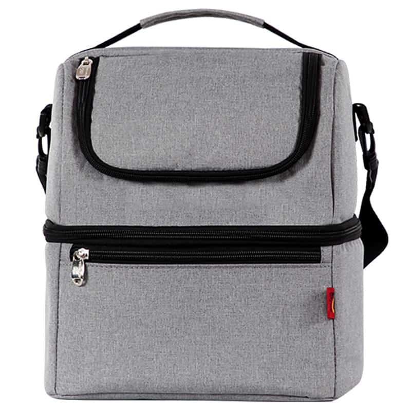 insulated shoulder lunch bag, view 2 - MRSLM
