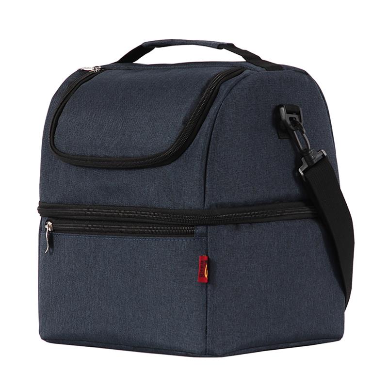 insulated shoulder lunch bag, view 3 - MRSLM